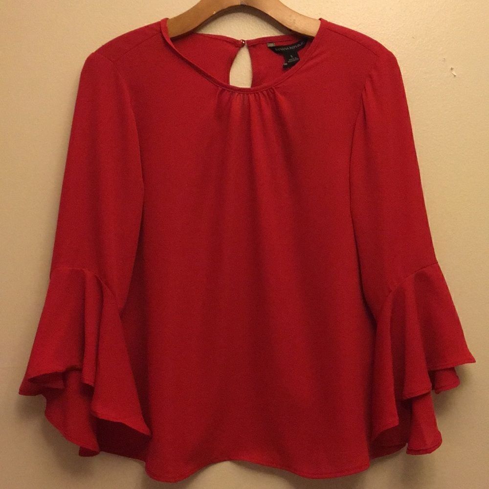 Banana Republic Ruffle Sleeve Blouse Size Small